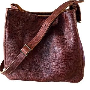 Portland Leather Goods Butterfly Bucket Bag ~ Nutmeg